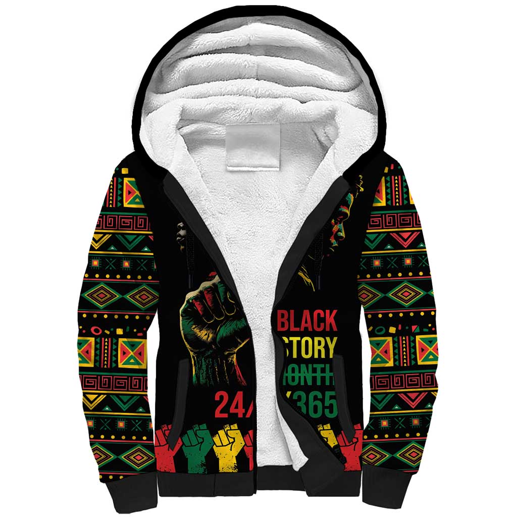 When I'm Born I'm Black Sherpa Hoodie Black History Black Month - Wonder Print Shop