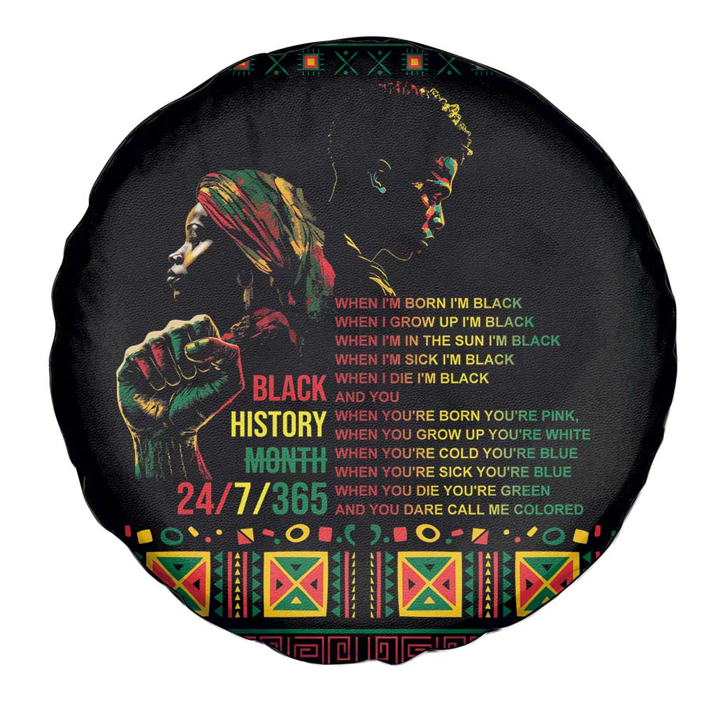 When I'm Born I'm Black Spare Tire Cover Black History Black Month - Wonder Print Shop