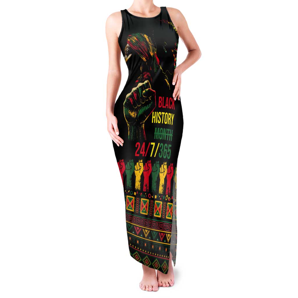 When I'm Born I'm Black Tank Maxi Dress Black History Black Month - Wonder Print Shop