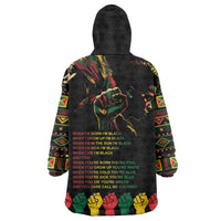 When I'm Born I'm Black Wearable Blanket Hoodie Black History Black Month - Wonder Print Shop