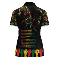 When I'm Born I'm Black Women Polo Shirt Black History Black Month - Wonder Print Shop