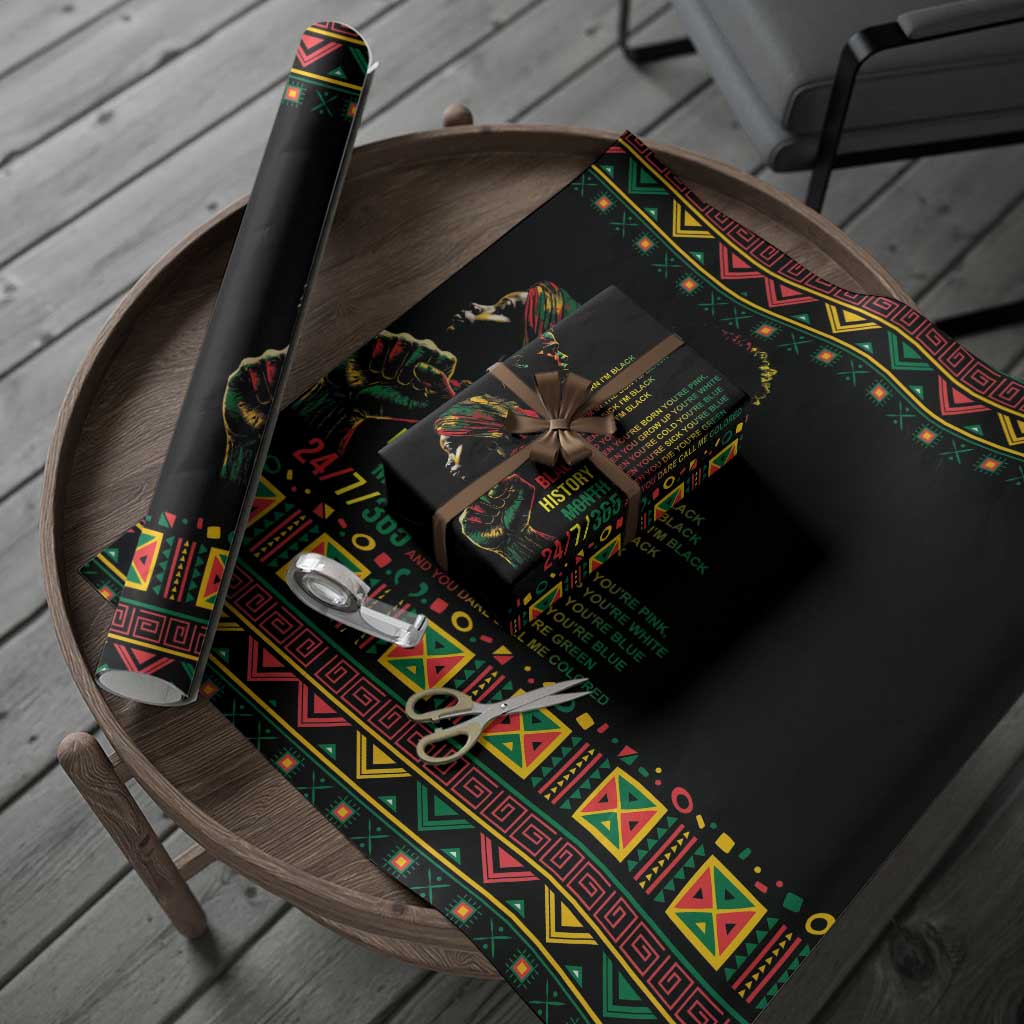 When I'm Born I'm Black Wrapping Paper Black History Black Month - Wonder Print Shop
