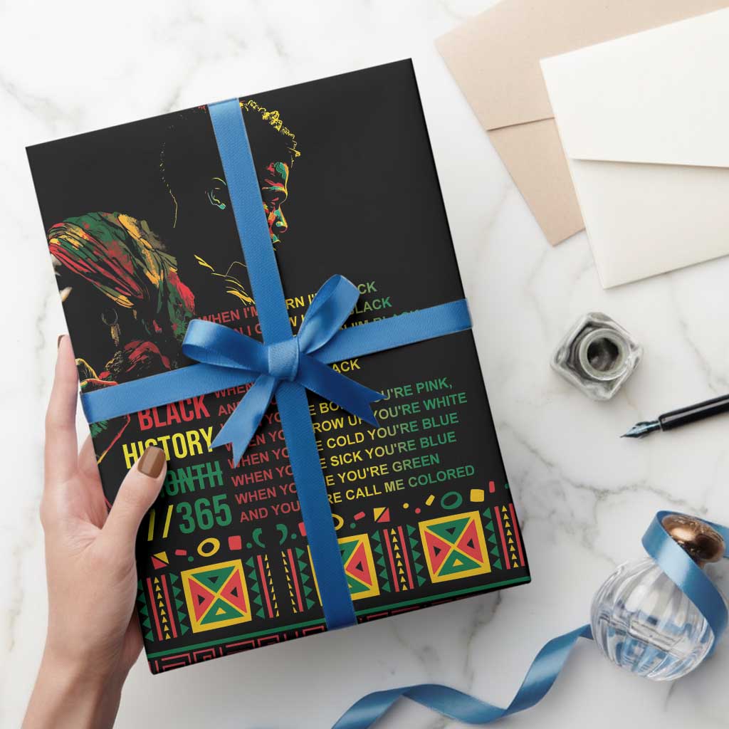 When I'm Born I'm Black Wrapping Paper Black History Black Month - Wonder Print Shop