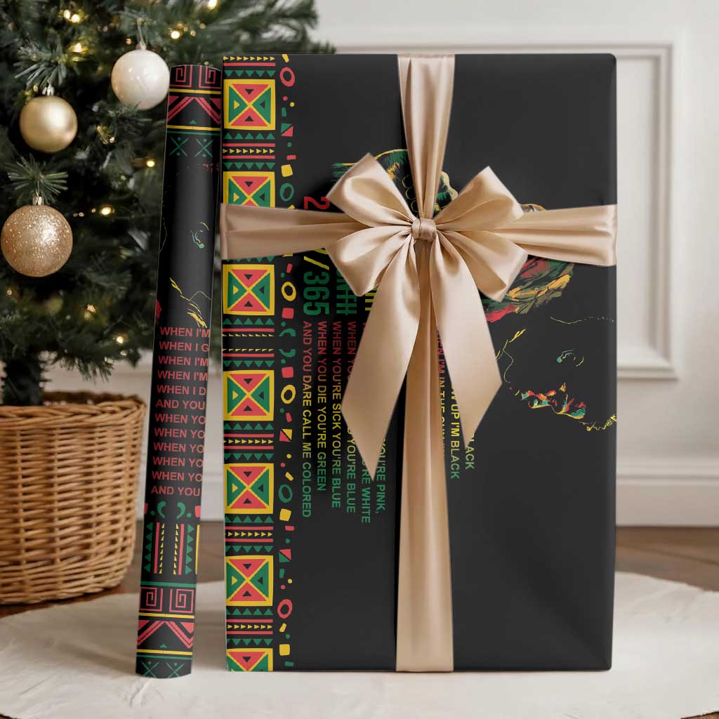 When I'm Born I'm Black Wrapping Paper Black History Black Month - Wonder Print Shop