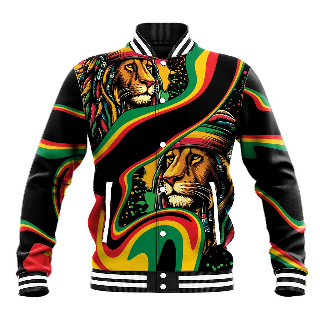Rastafarian Lion Proud of Jamaica Baseball Jacket Reggae My Soul LT9 - Wonder Print Shop