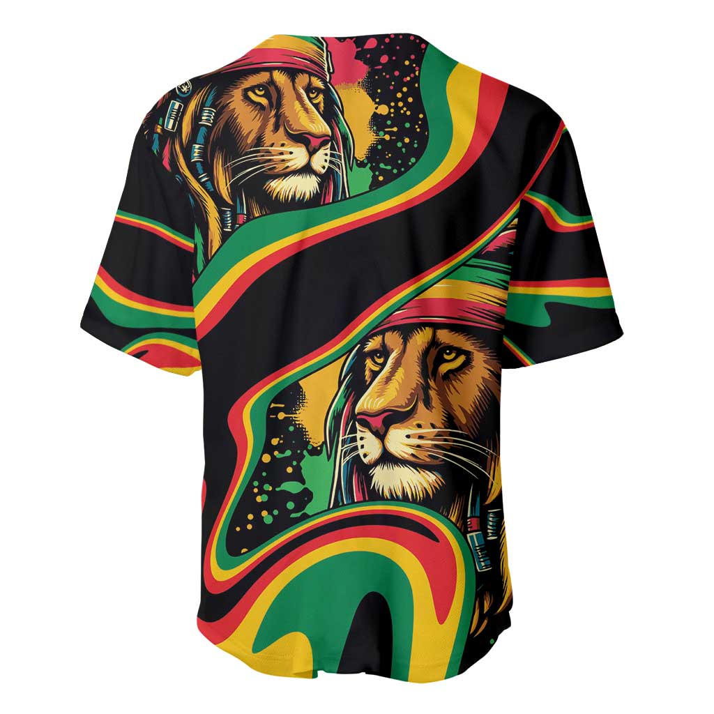 Rastafarian Lion Proud of Jamaica Baseball Jersey Reggae My Soul LT9 - Wonder Print Shop
