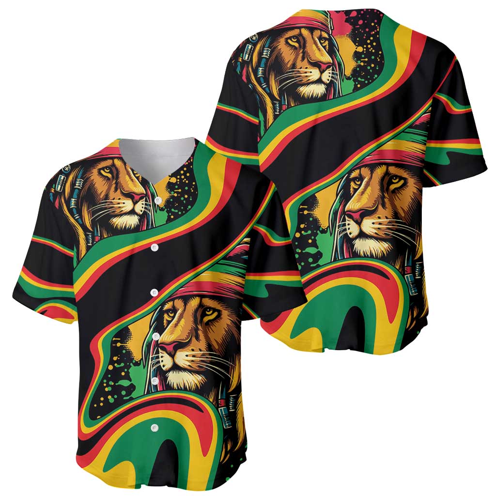 Rastafarian Lion Proud of Jamaica Baseball Jersey Reggae My Soul LT9 - Wonder Print Shop