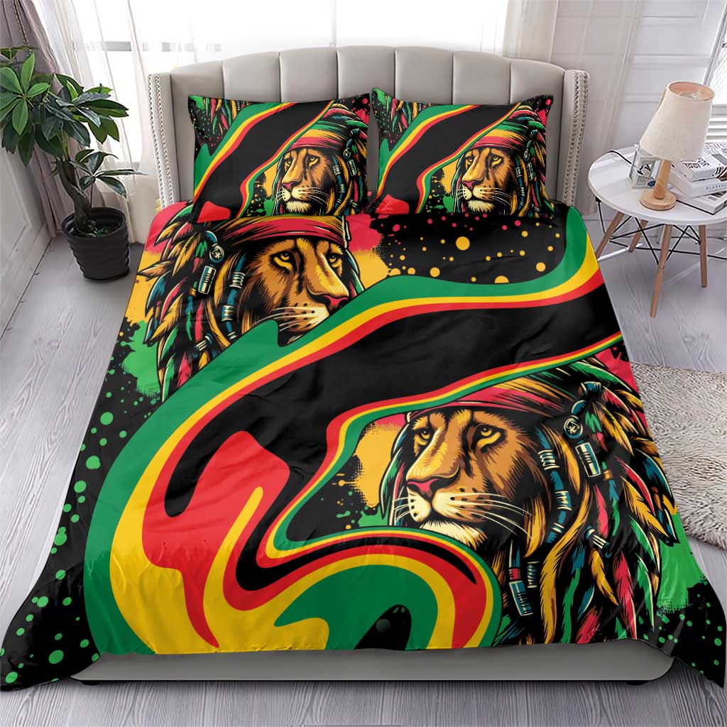 Rastafarian Lion Proud of Jamaica Bedding Set Reggae My Soul LT9 - Wonder Print Shop