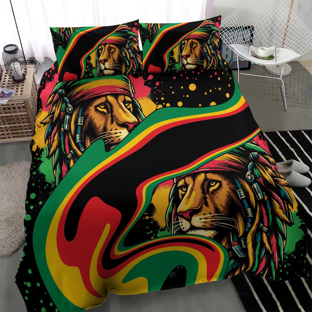 Rastafarian Lion Proud of Jamaica Bedding Set Reggae My Soul LT9 - Wonder Print Shop