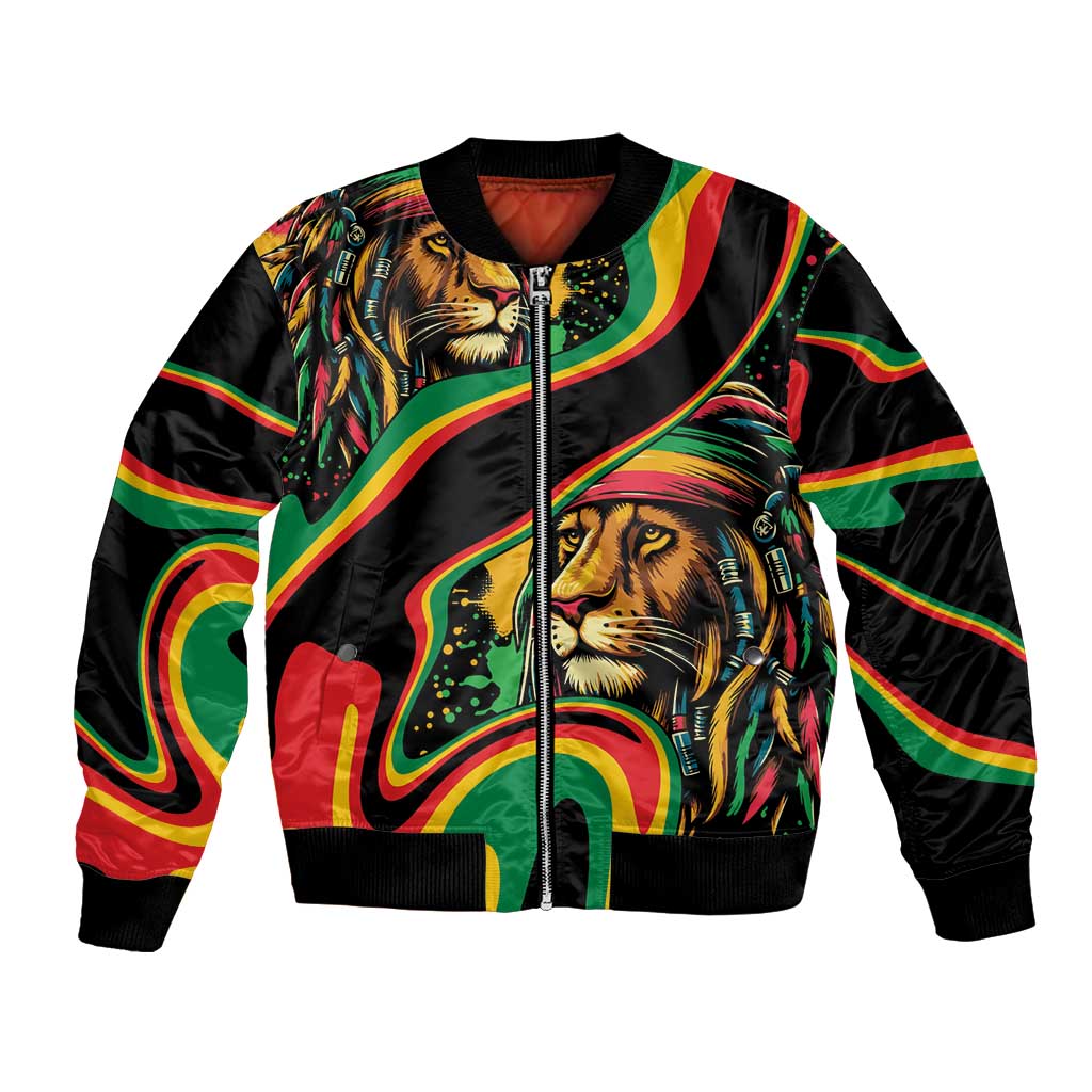 Rastafarian Lion Proud of Jamaica Bomber Jacket Reggae My Soul LT9 - Wonder Print Shop