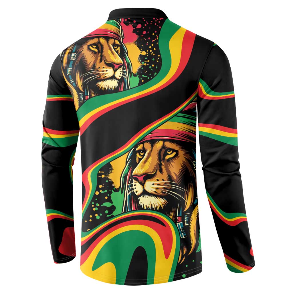 Rastafarian Lion Proud of Jamaica Button Sweatshirt Reggae My Soul LT9 - Wonder Print Shop