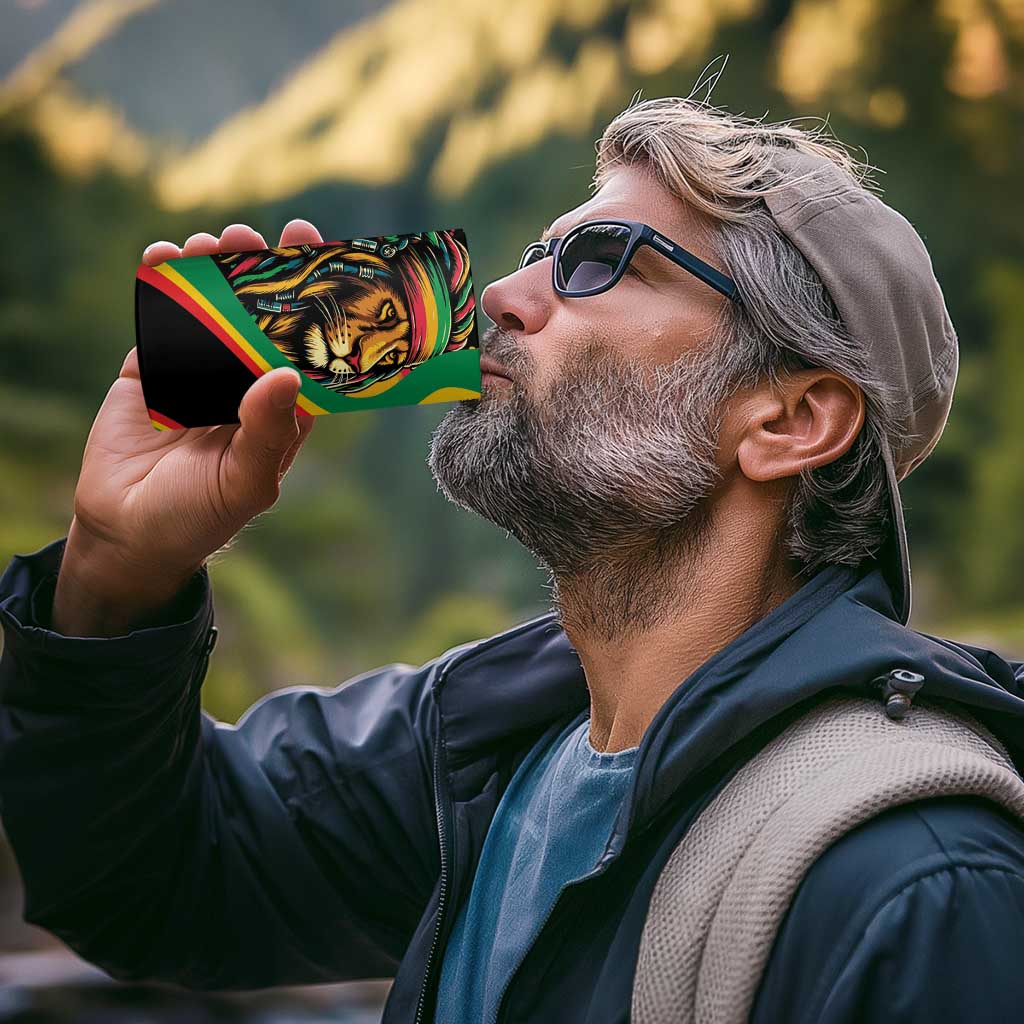 Rastafarian Lion Proud of Jamaica 4 in 1 Can Cooler Tumbler Reggae My Soul LT9 - Wonder Print Shop