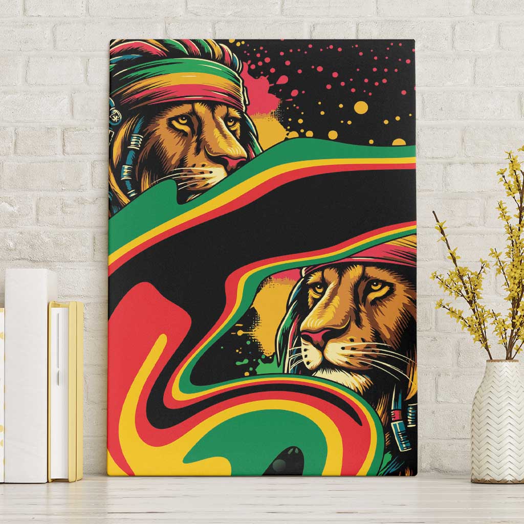 Rastafarian Lion Proud of Jamaica Canvas Wall Art Reggae My Soul LT9 - Wonder Print Shop