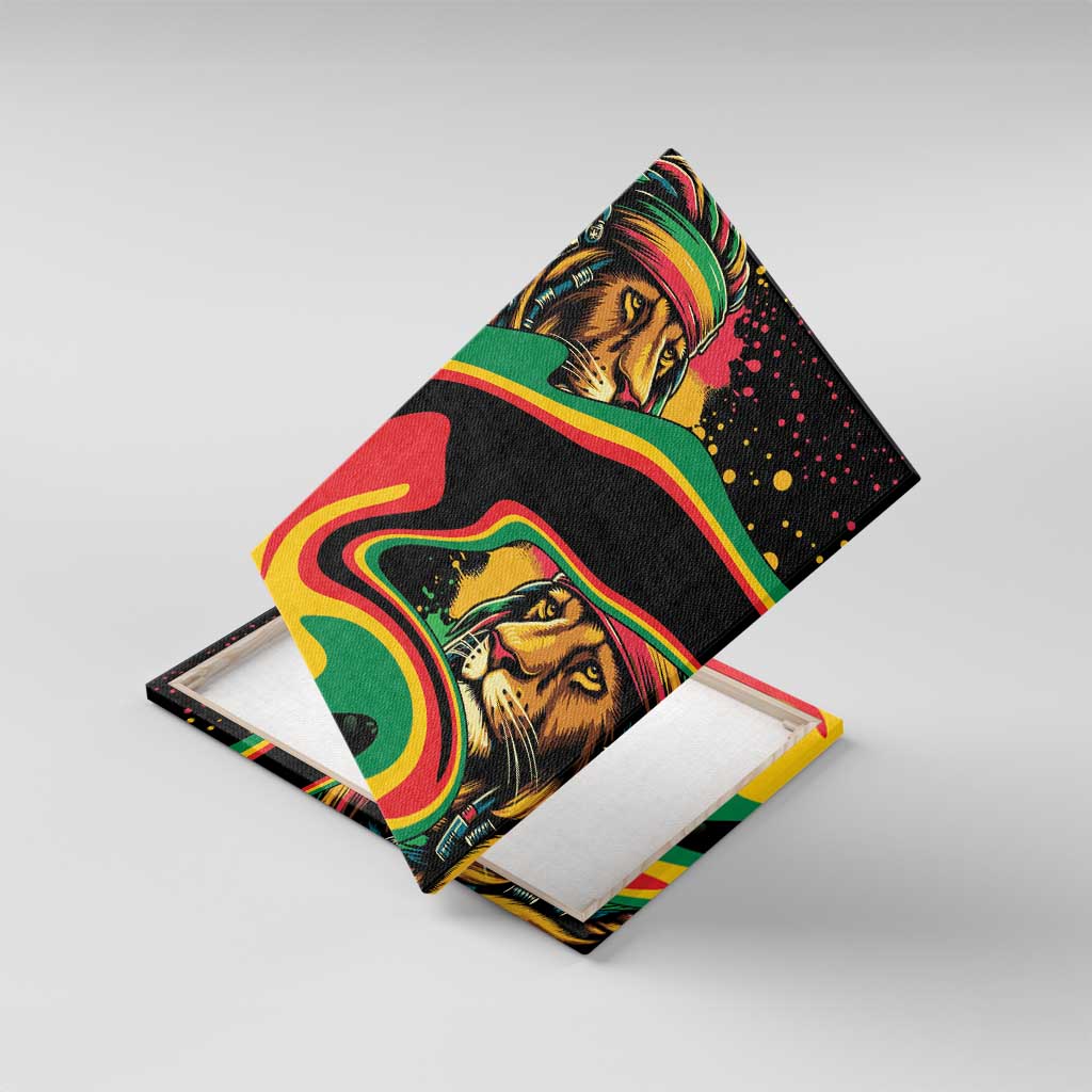 Rastafarian Lion Proud of Jamaica Canvas Wall Art Reggae My Soul LT9 - Wonder Print Shop