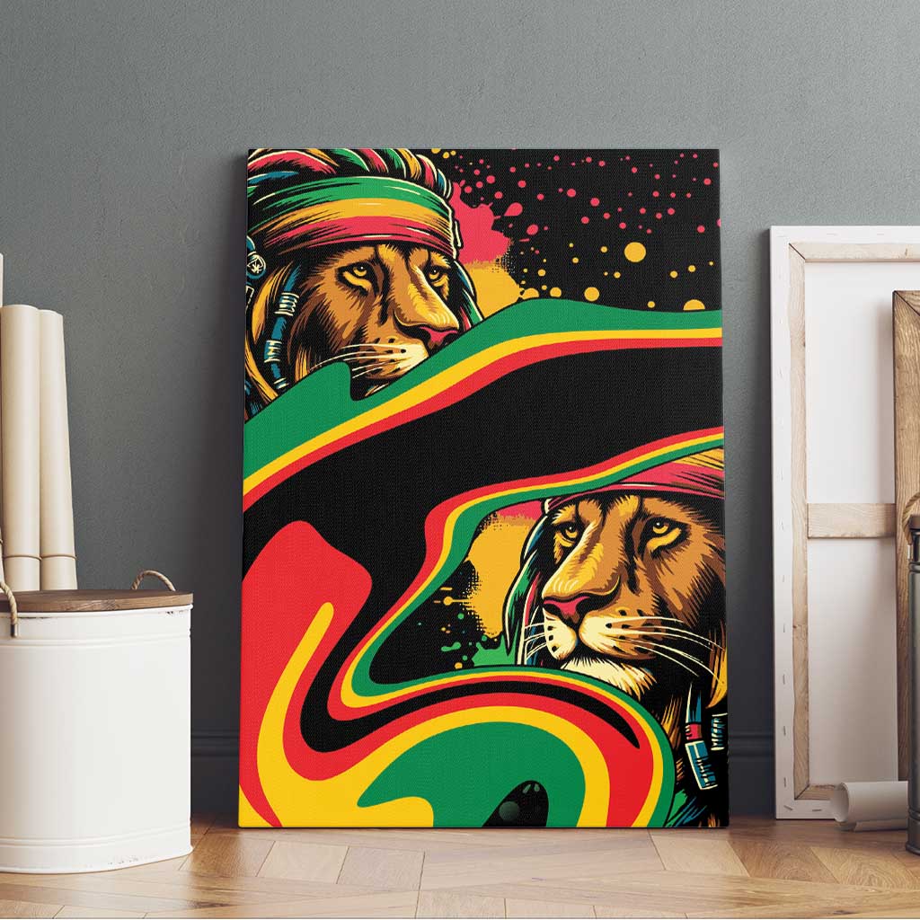 Rastafarian Lion Proud of Jamaica Canvas Wall Art Reggae My Soul LT9 - Wonder Print Shop