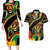 Rastafarian Lion Proud of Jamaica Couples Matching Long Sleeve Bodycon Dress and Hawaiian Shirt Reggae My Soul LT9 - Wonder Print Shop