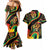 Rastafarian Lion Proud of Jamaica Couples Matching Mermaid Dress and Hawaiian Shirt Reggae My Soul LT9 - Wonder Print Shop