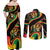 Rastafarian Lion Proud of Jamaica Couples Matching Off Shoulder Maxi Dress and Long Sleeve Button Shirt Reggae My Soul LT9 - Wonder Print Shop