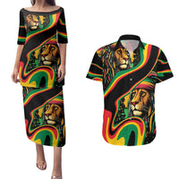 Rastafarian Lion Proud of Jamaica Couples Matching Puletasi and Hawaiian Shirt Reggae My Soul LT9 - Wonder Print Shop