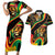 Rastafarian Lion Proud of Jamaica Couples Matching Short Sleeve Bodycon Dress and Hawaiian Shirt Reggae My Soul LT9 - Wonder Print Shop
