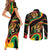 Rastafarian Lion Proud of Jamaica Couples Matching Short Sleeve Bodycon Dress and Long Sleeve Button Shirt Reggae My Soul LT9 - Wonder Print Shop