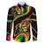 Rastafarian Lion Proud of Jamaica Family Matching Off The Shoulder Long Sleeve Dress and Hawaiian Shirt Reggae My Soul - Wonder Print Shop