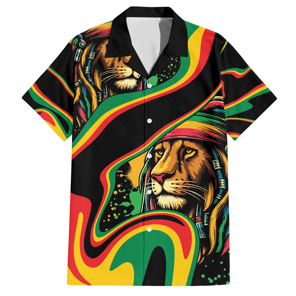 Rastafarian Lion Proud of Jamaica Family Matching Off Shoulder Maxi Dress and Hawaiian Shirt Reggae My Soul LT9 - Wonder Print Shop