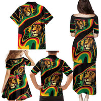 Rastafarian Lion Proud of Jamaica Family Matching Puletasi and Hawaiian Shirt Reggae My Soul - Wonder Print Shop