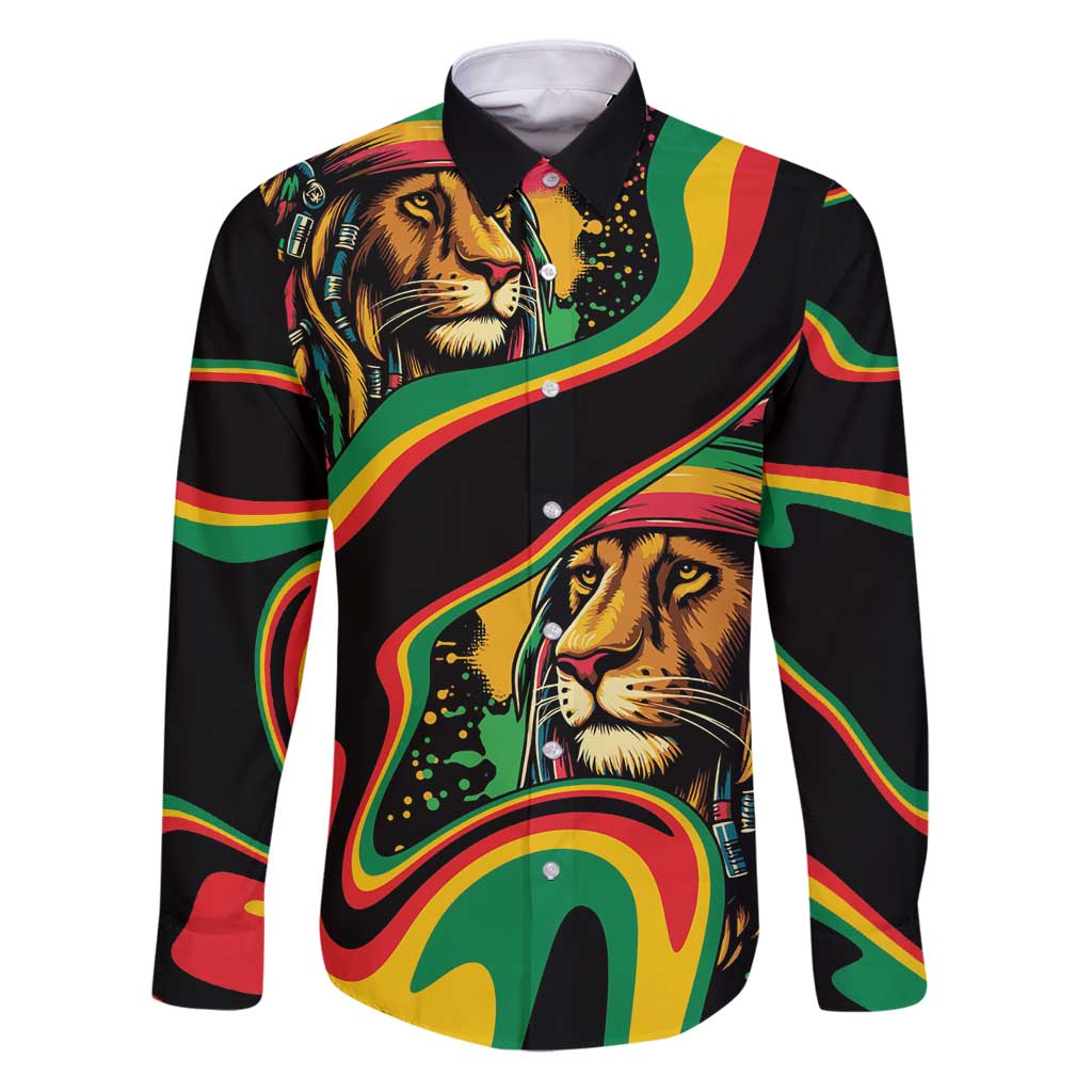 Rastafarian Lion Proud of Jamaica Family Matching Puletasi and Hawaiian Shirt Reggae My Soul - Wonder Print Shop