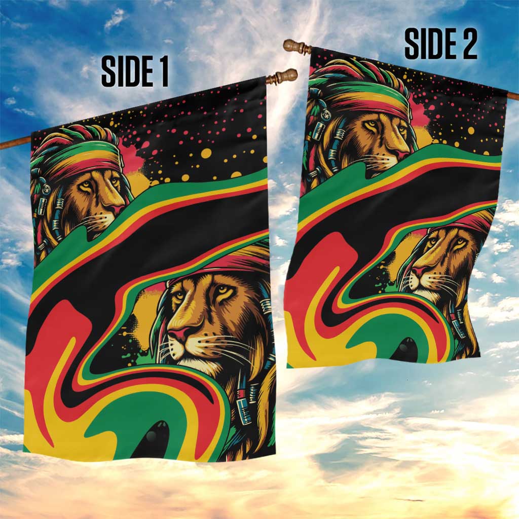 Rastafarian Lion Proud of Jamaica Garden Flag Reggae My Soul - Wonder Print Shop