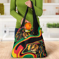 Rastafarian Lion Proud of Jamaica Grocery Bag Reggae My Soul