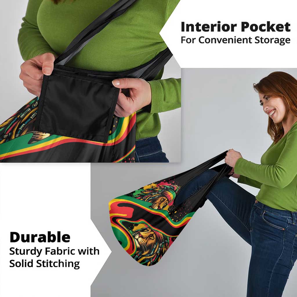 Rastafarian Lion Proud of Jamaica Grocery Bag Reggae My Soul