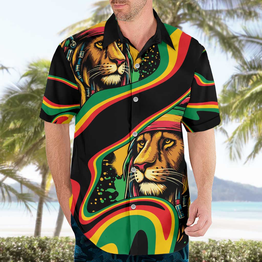 Rastafarian Lion Proud of Jamaica Hawaiian Shirt Reggae My Soul - Wonder Print Shop