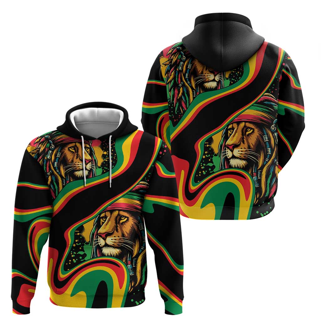 Rastafarian Lion Proud of Jamaica Hoodie Reggae My Soul - Wonder Print Shop