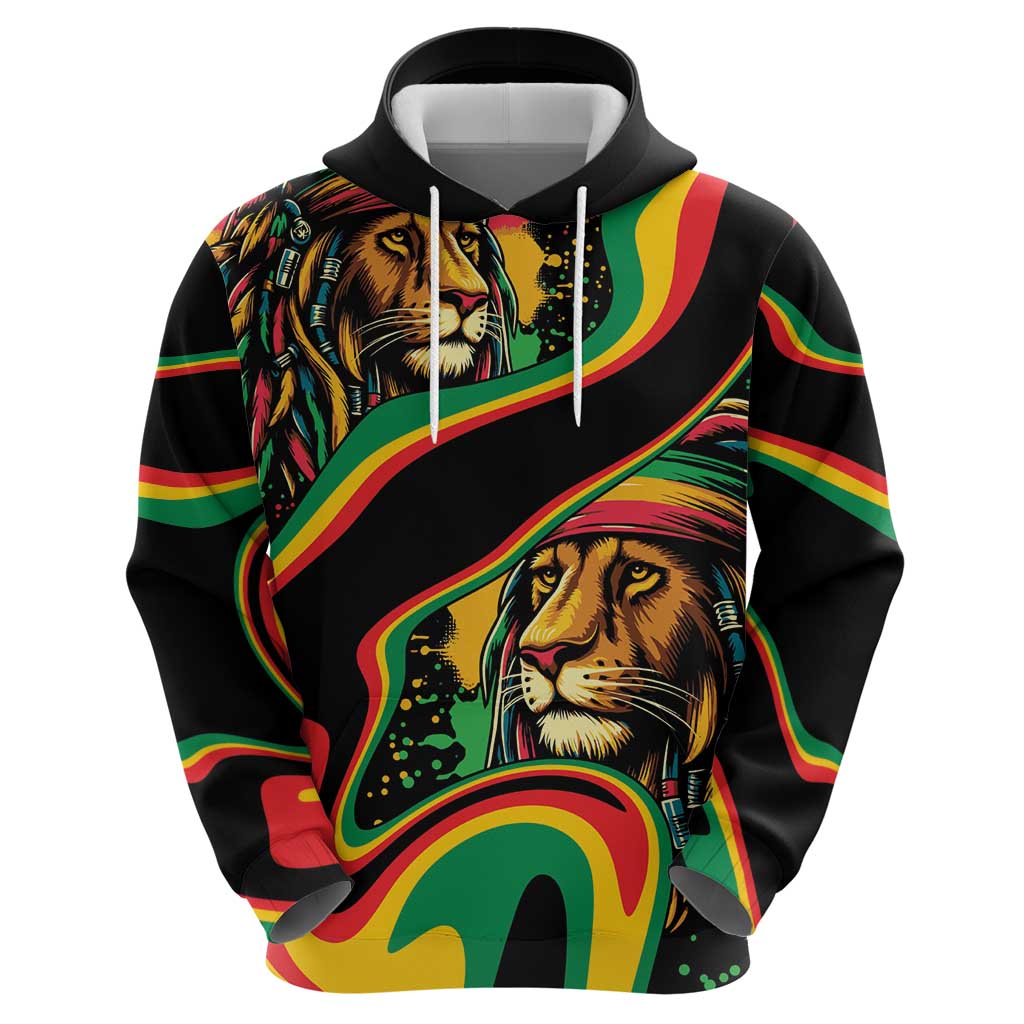 Rastafarian Lion Proud of Jamaica Hoodie Reggae My Soul - Wonder Print Shop