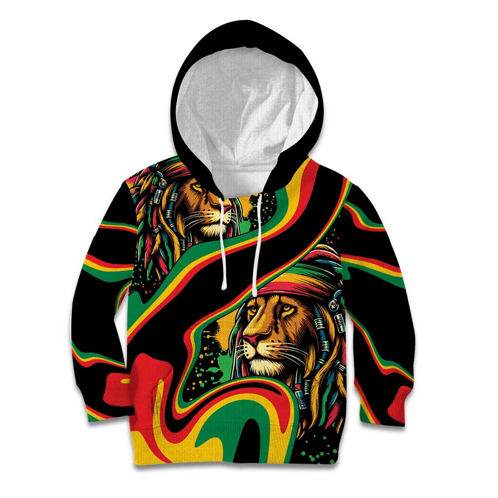 Rastafarian Lion Proud of Jamaica Kid Hoodie Reggae My Soul - Wonder Print Shop