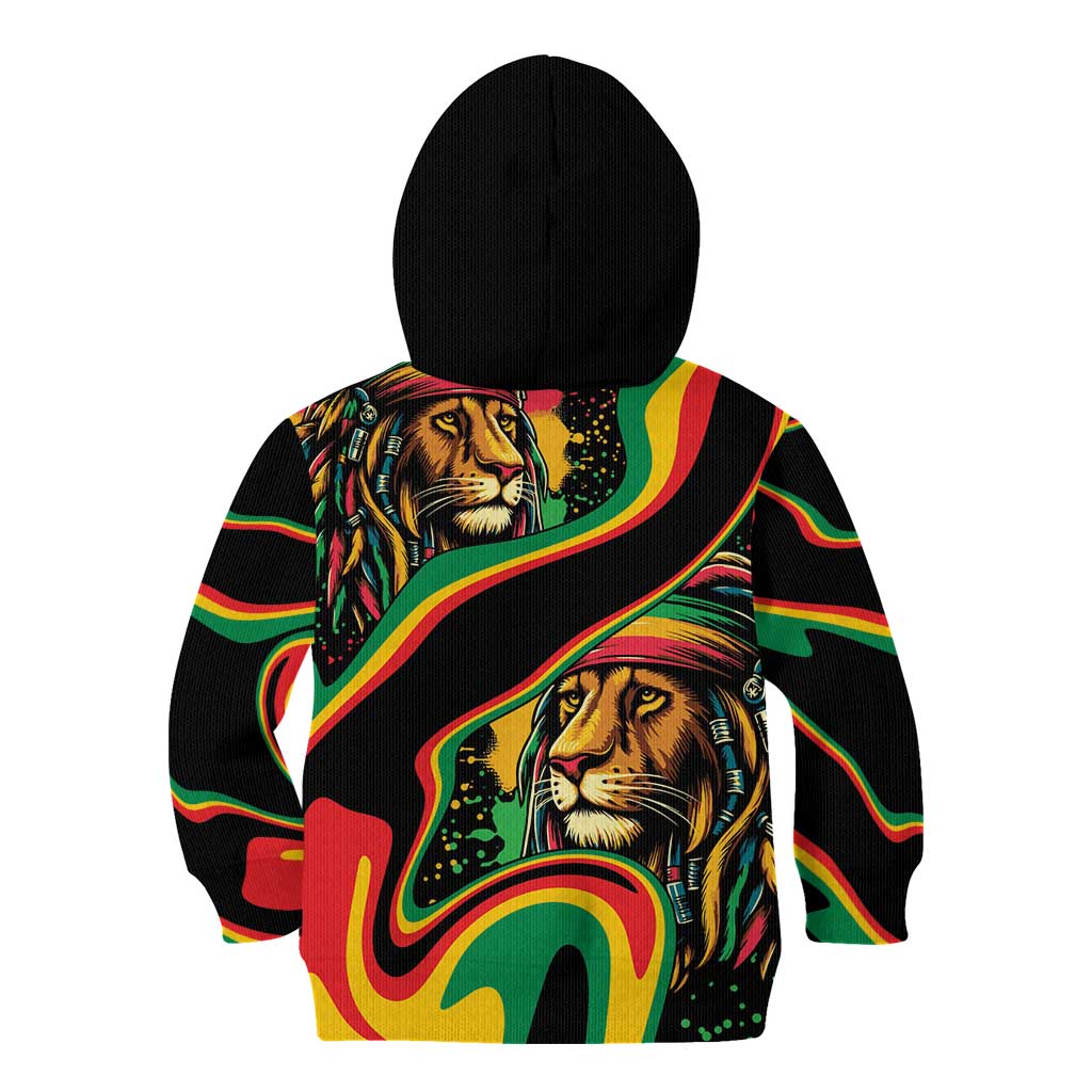 Rastafarian Lion Proud of Jamaica Kid Hoodie Reggae My Soul - Wonder Print Shop