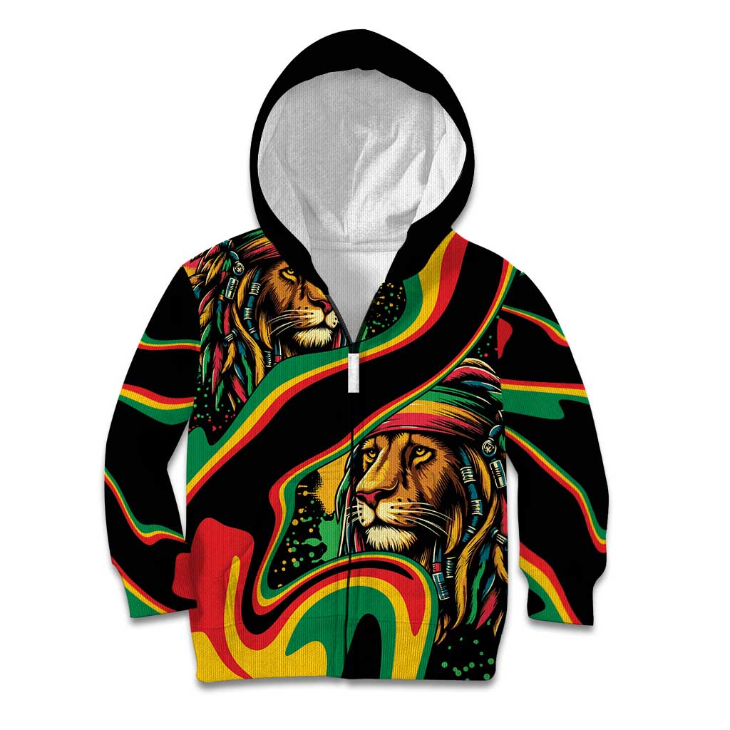 Rastafarian Lion Proud of Jamaica Kid Hoodie Reggae My Soul - Wonder Print Shop