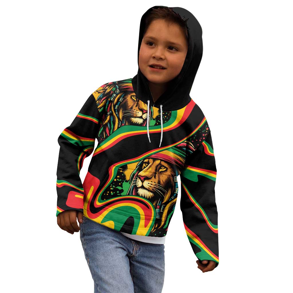 Rastafarian Lion Proud of Jamaica Kid Hoodie Reggae My Soul - Wonder Print Shop