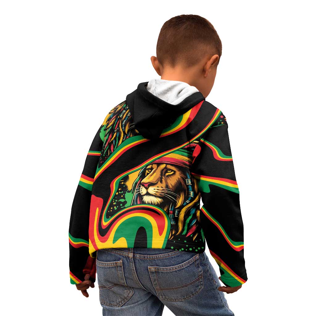 Rastafarian Lion Proud of Jamaica Kid Hoodie Reggae My Soul - Wonder Print Shop