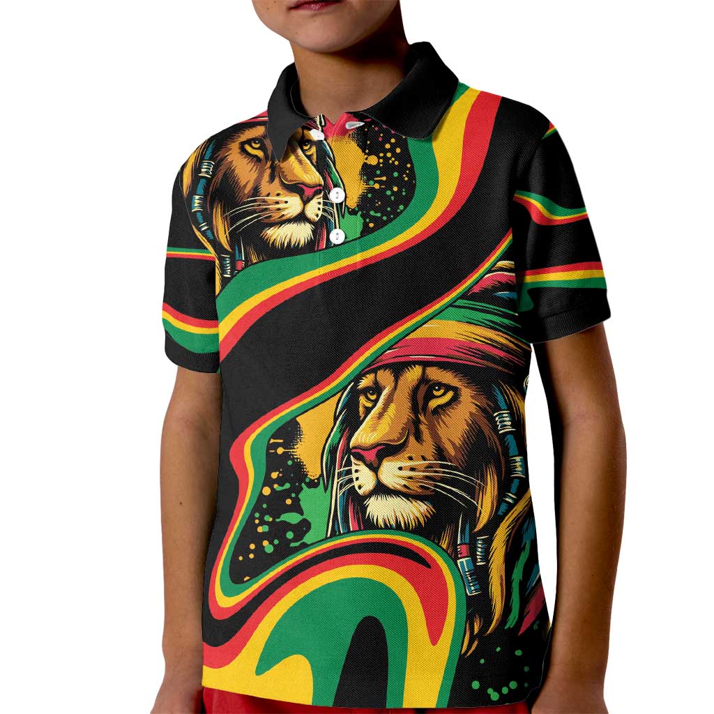 Rastafarian Lion Proud of Jamaica Kid Polo Shirt Reggae My Soul - Wonder Print Shop