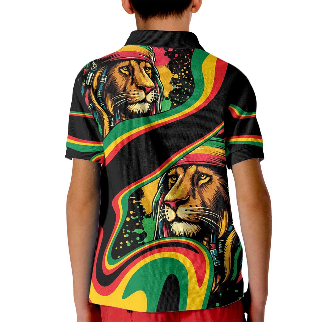 Rastafarian Lion Proud of Jamaica Kid Polo Shirt Reggae My Soul - Wonder Print Shop