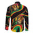 Rastafarian Lion Proud of Jamaica Long Sleeve Button Shirt Reggae My Soul - Wonder Print Shop