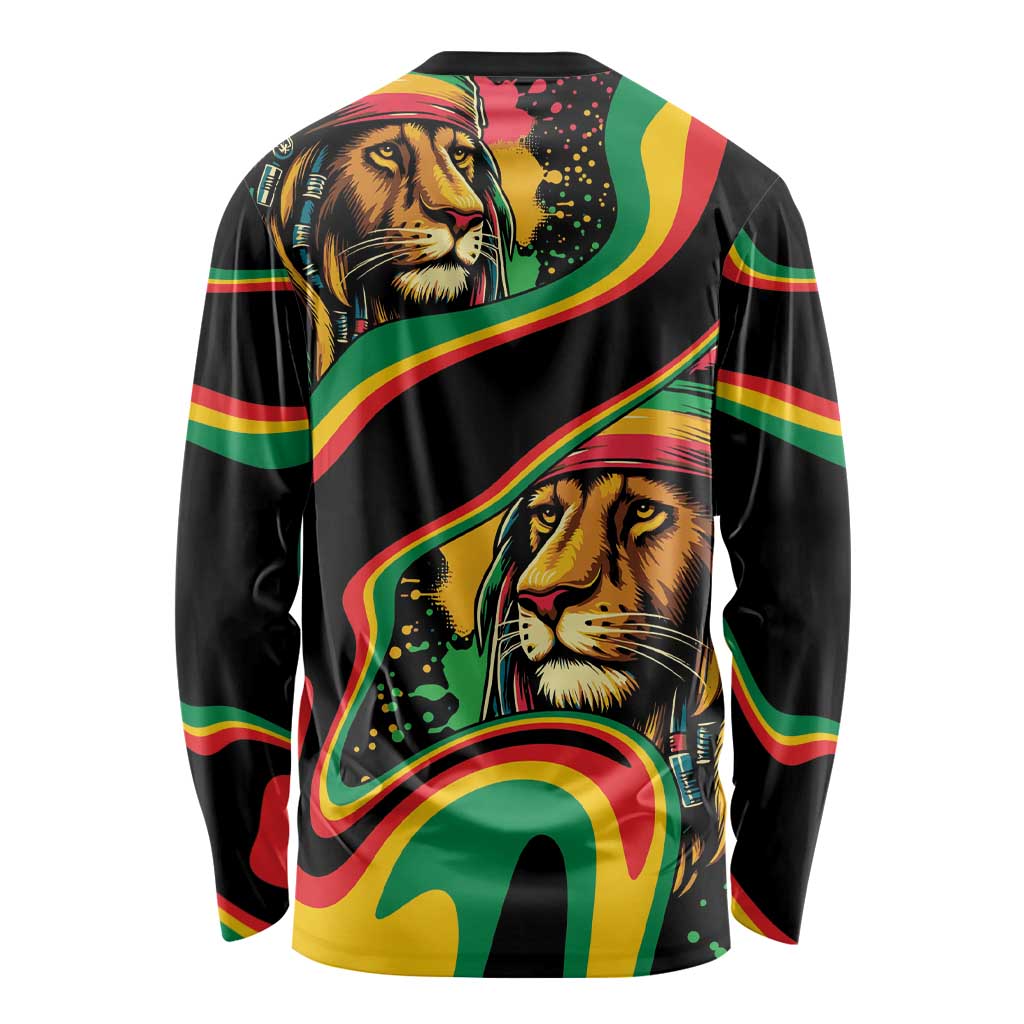 Rastafarian Lion Proud of Jamaica Long Sleeve Shirt Reggae My Soul - Wonder Print Shop