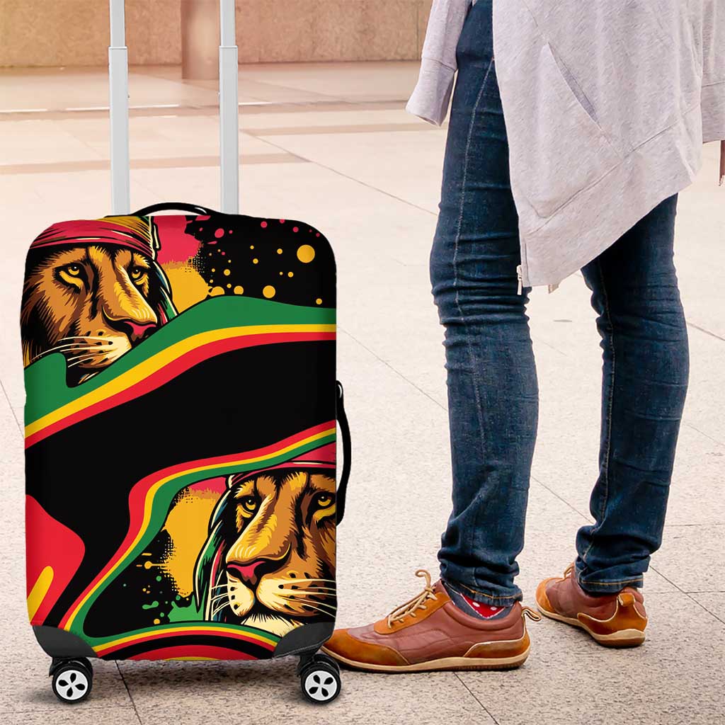 Rastafarian Lion Proud of Jamaica Luggage Cover Reggae My Soul - Wonder Print Shop