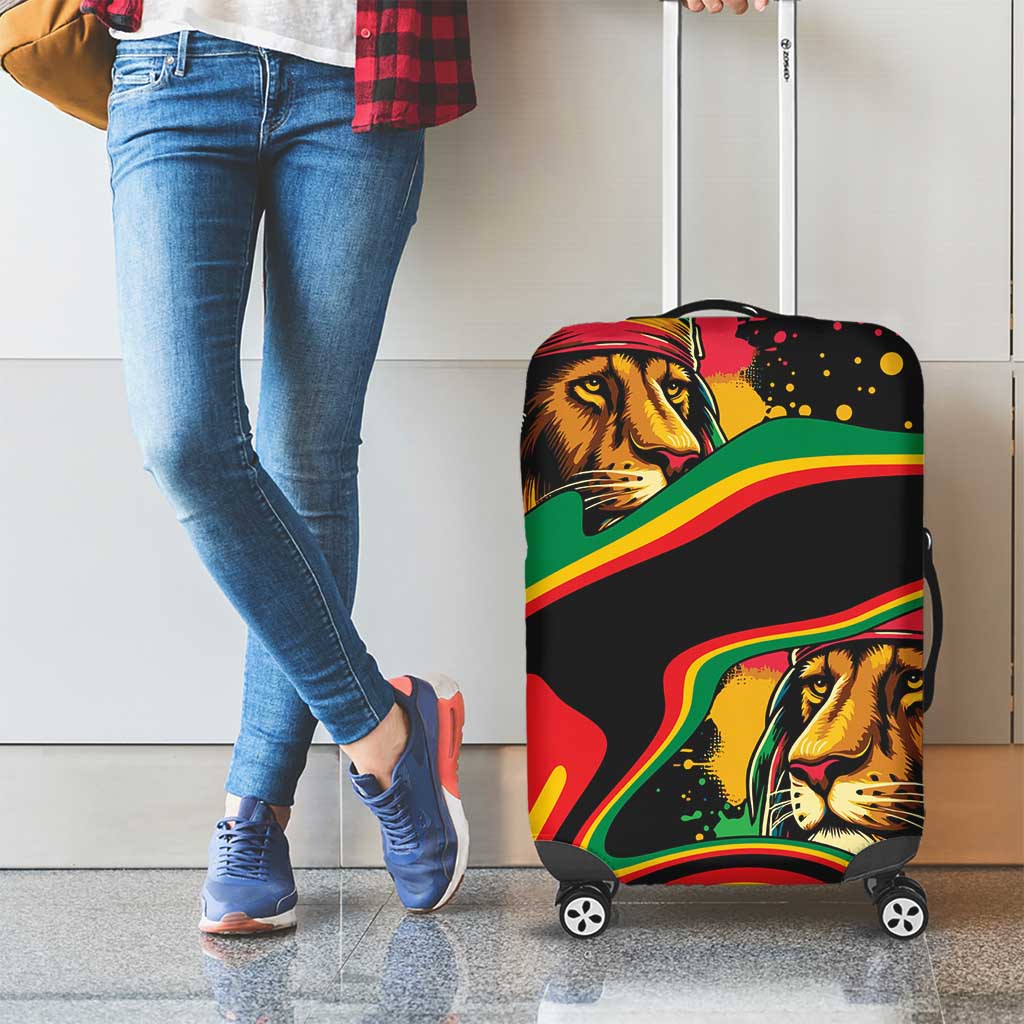 Rastafarian Lion Proud of Jamaica Luggage Cover Reggae My Soul - Wonder Print Shop