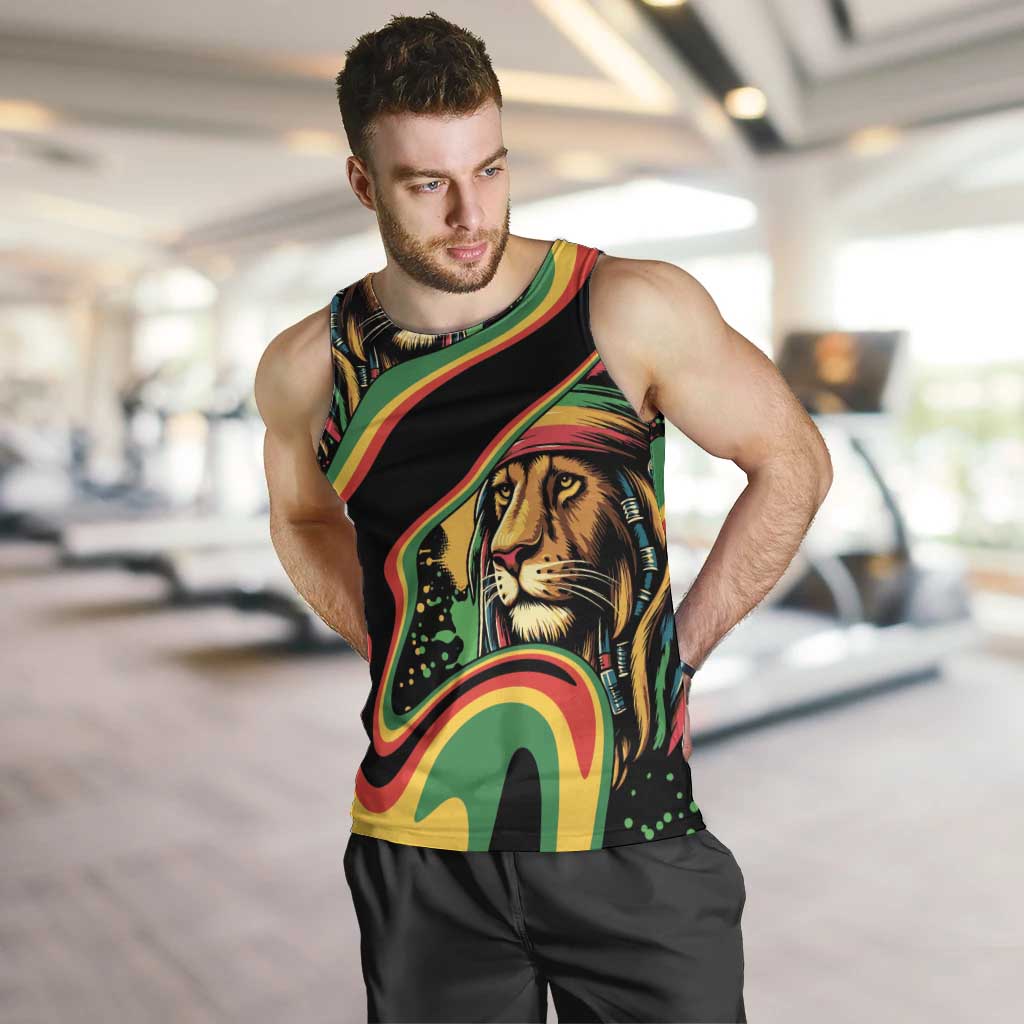 Rastafarian Lion Proud of Jamaica Men Tank Top Reggae My Soul - Wonder Print Shop