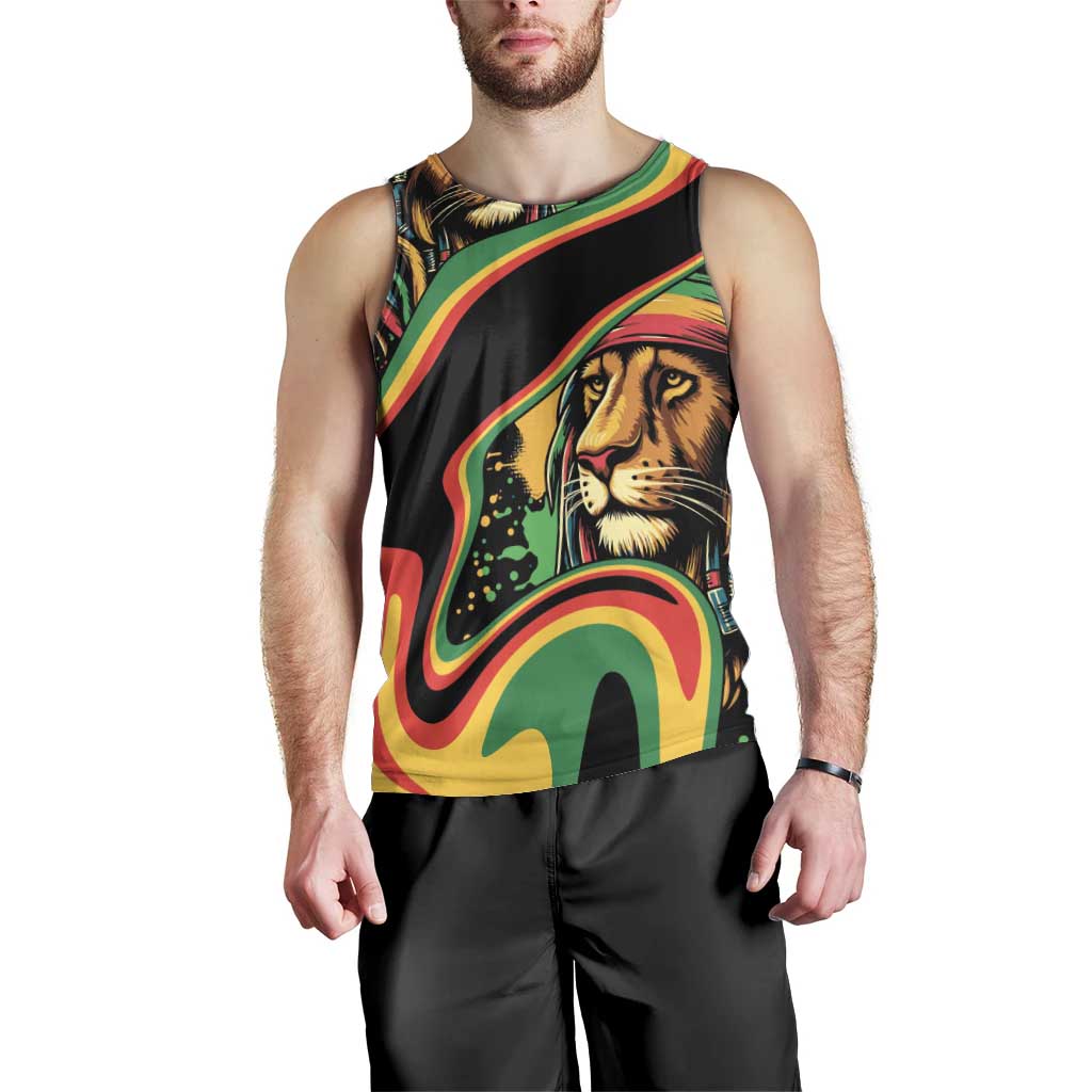 Rastafarian Lion Proud of Jamaica Men Tank Top Reggae My Soul - Wonder Print Shop