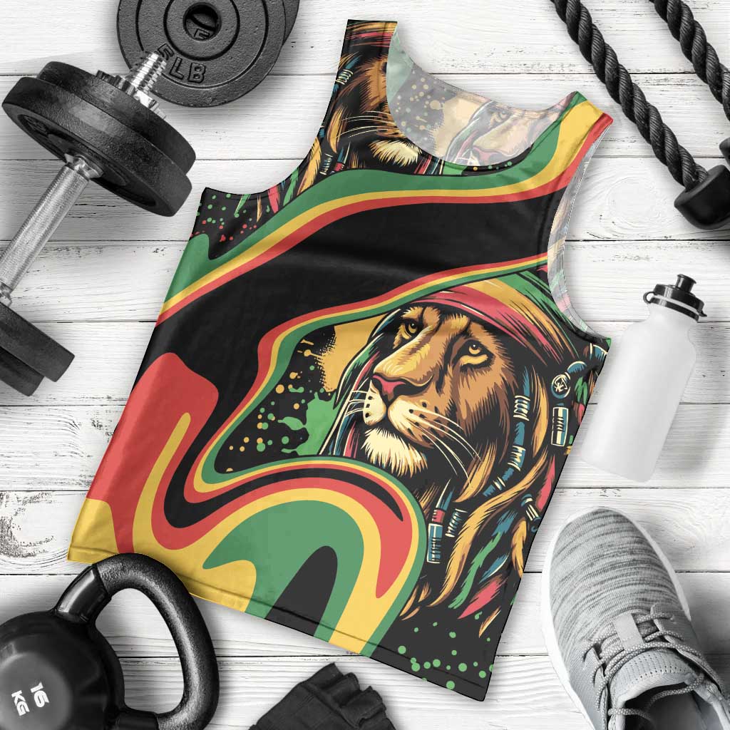 Rastafarian Lion Proud of Jamaica Men Tank Top Reggae My Soul - Wonder Print Shop