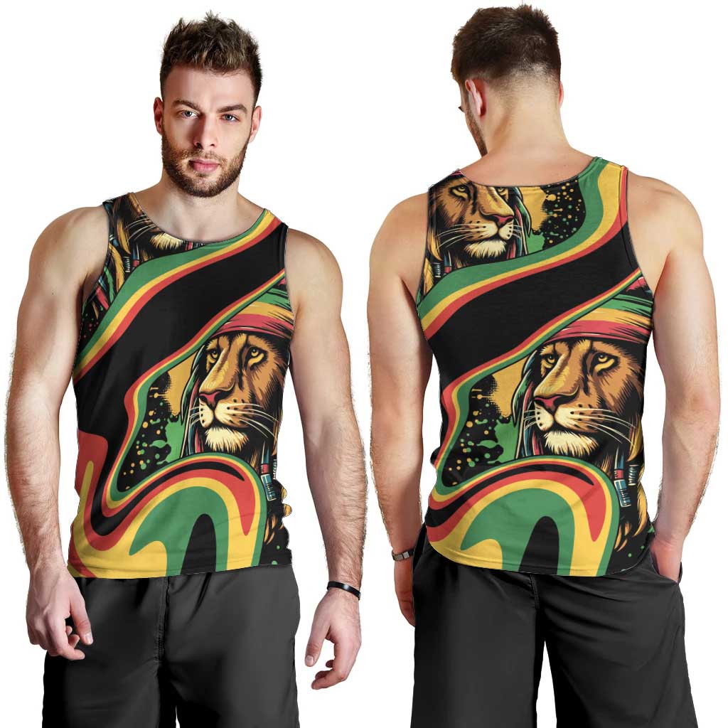 Rastafarian Lion Proud of Jamaica Men Tank Top Reggae My Soul - Wonder Print Shop